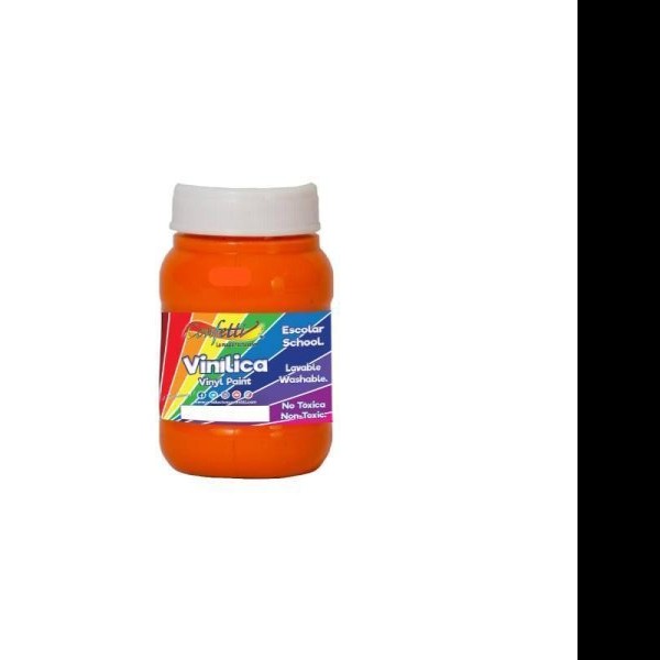 PINTURA VINILICA 100ML CONFETTI NARANJA C.12